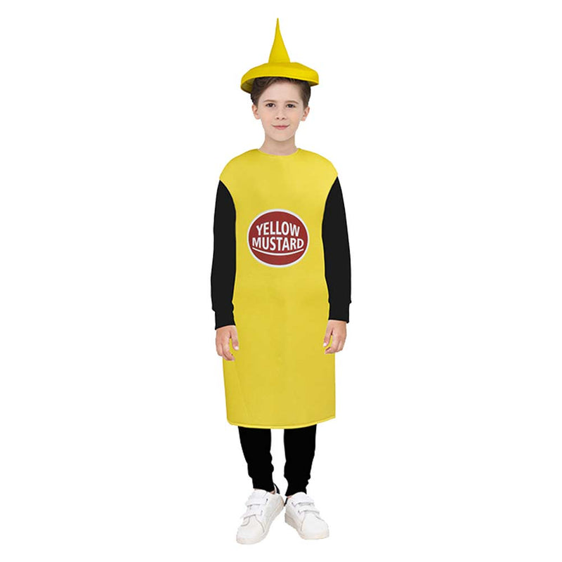 Cosplay Costume Outfits Halloween Carnival Suit Yellow Mustard Sauce Performance Costume