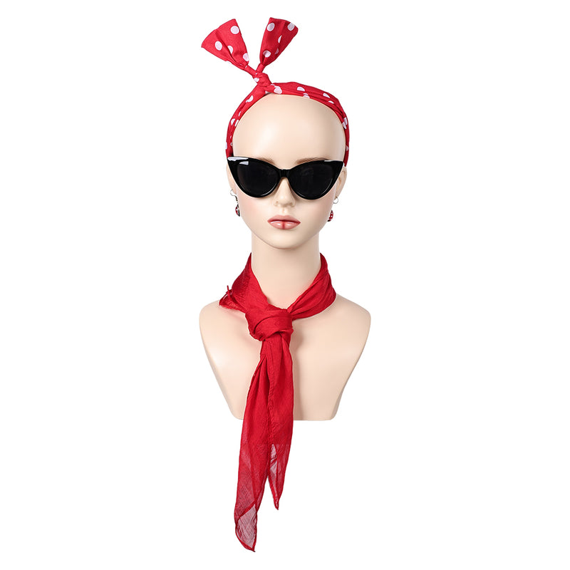 Cosplay Headband  Halloween Carnival Costume Accessories Red suit Accessory Grease eforpretty 1950's