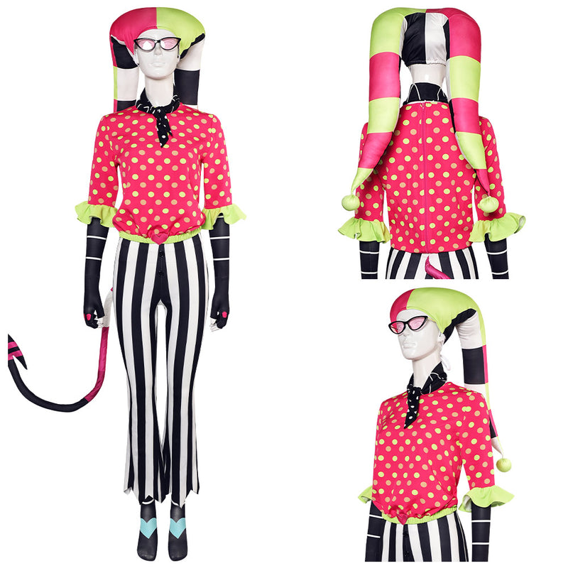 cosplay Helluva Boss Season 2 Helluva Boss Cosplay Costume Outfits Halloween Carnival Suit Polka dot set Fizzarolli