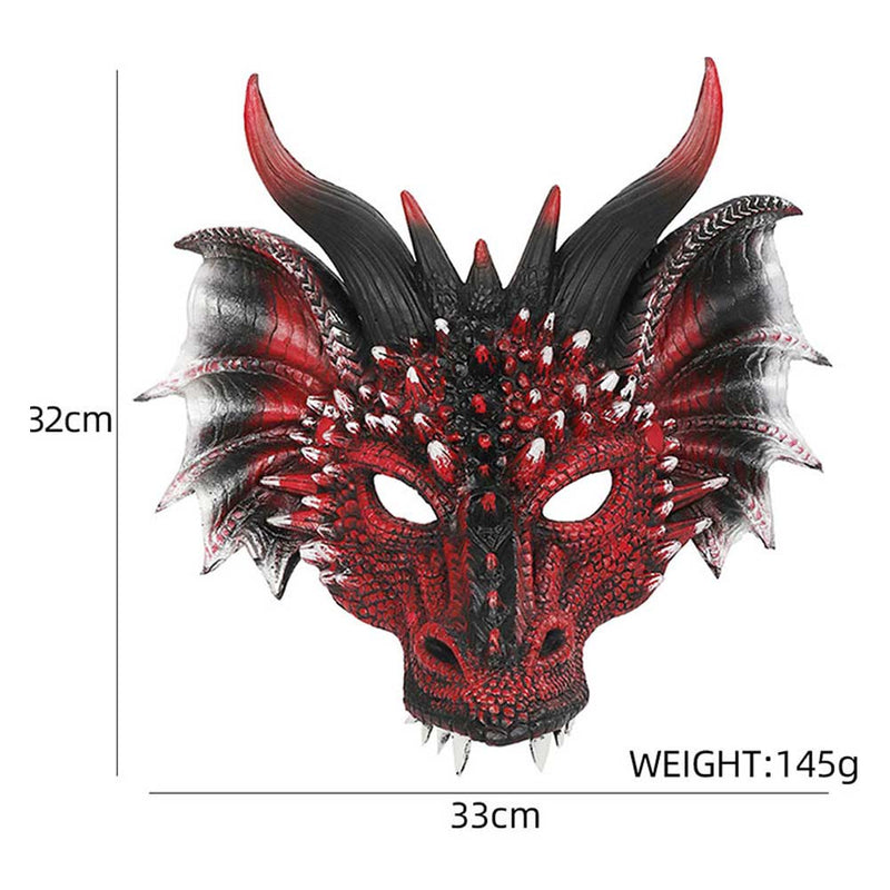 Cosplay Latex Masks Helmet Masquerade Halloween Party Costume Props Animal Dragon Mask