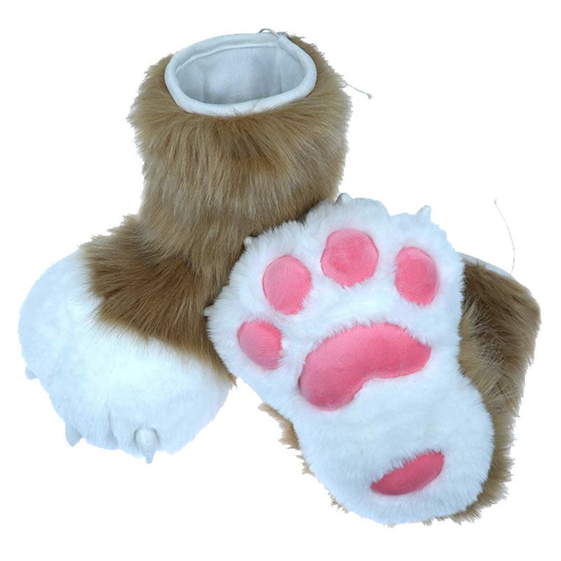 Cosplay Plush shoes Cover Halloween Carnival Costume Accessories Plush animal paw socks