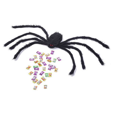 Creative Candy Pocket Spider Makeup Ball Props Halloween Party Colorful Straps Big Spider