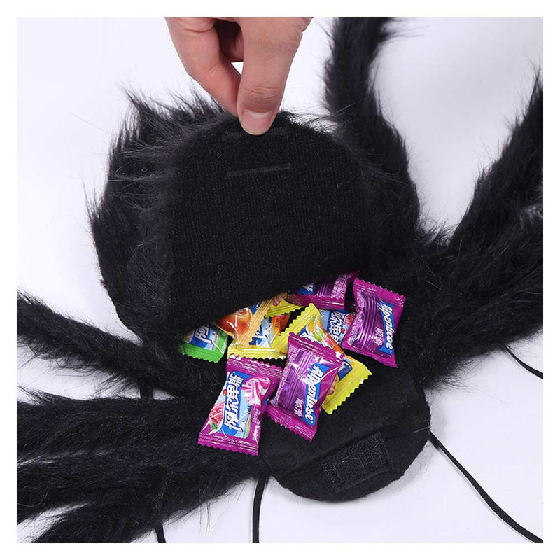 Creative Candy Pocket Spider Makeup Ball Props Halloween Party Colorful Straps Big Spider