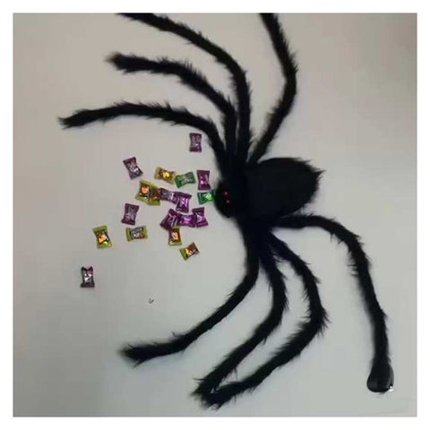 Creative Candy Pocket Spider Makeup Ball Props Halloween Party Colorful Straps Big Spider