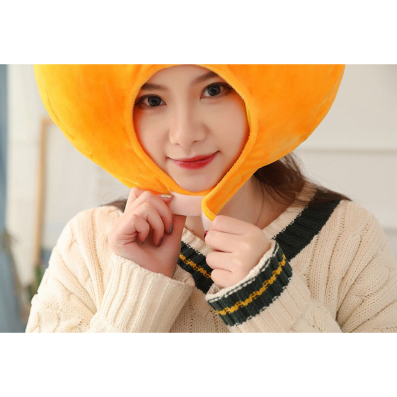 Cute Orange shape Hats Headgear Soft Fruit Design Funny Cartoon Costume Headgear for Gift Photography Prop