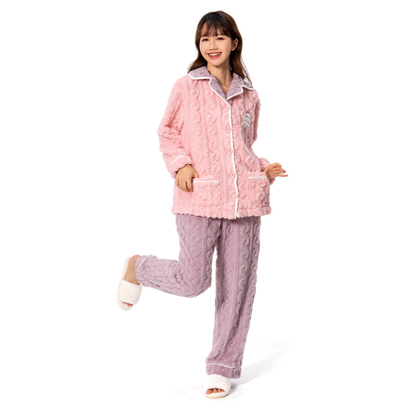 cute rabbit Autumn and winter pink Cosplay Costume Pajamas Outfits Halloween Carnival Party Suit pajamas