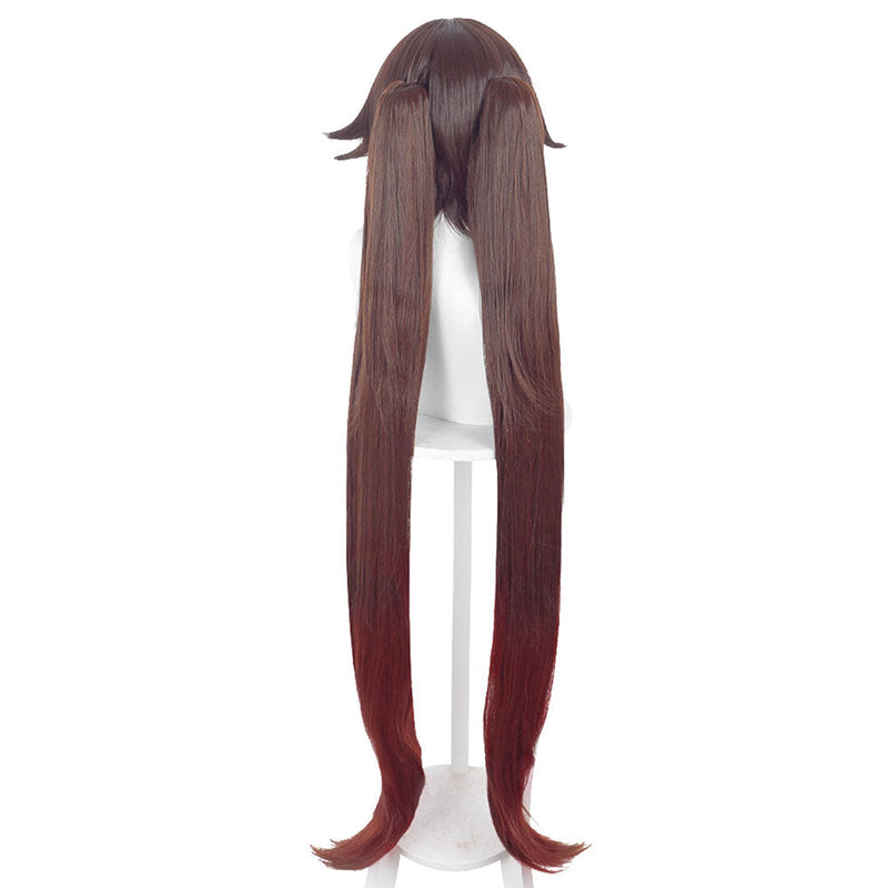 VeeGet Genshin Impact HuTao Heat Resistant Synthetic Hair Carnival Halloween Party Props Cosplay Wig