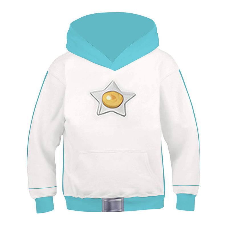 VeeGet The Super Mario Bros. Peach Blue Cosplay Hoodie 3D Printed Hooded Sweatshirt Kids Children Casual Streetwear Pullover