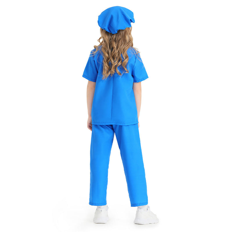 VeeGet Doctor Blue Kids Cosplay Costume Outfits Halloween Carnival Party Disguise Suit BoysKidsCostume