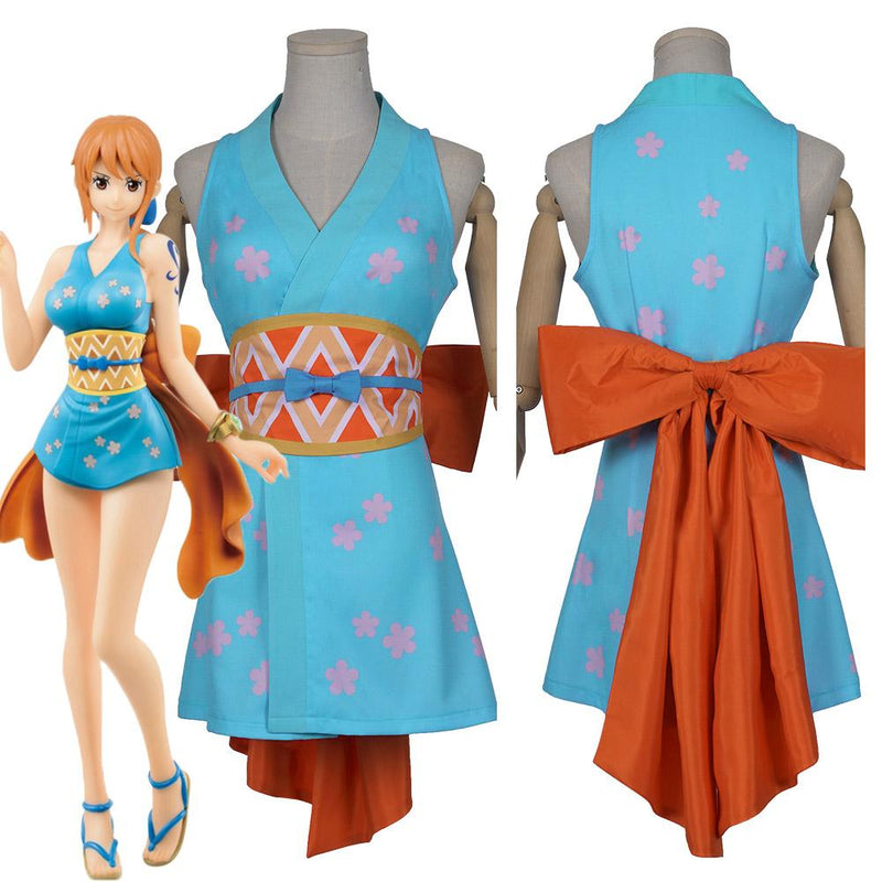 VeeGet One Piece Wano Country Nami Wanokuni Style Nami Cosplay Outfit Halloween Carnival Costume Cosplay Costume