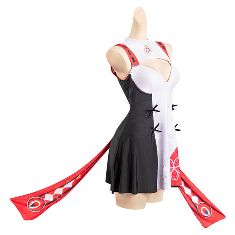 VeeGet Genshin Impact Yae Miko Cosplay Costume Swimsuit Costume Outfits for Halloween Carnival Suit