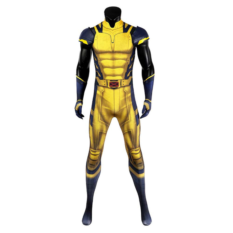 Deadpool 3 Wolverine James Logan Howlett Yellow Adult Sleeveless Jumpsuit Party Carnival Halloween Cosplay Costume