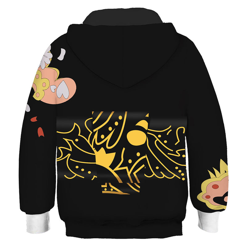 Demon Slayer Kid Hooded Sweatshirt Print Hoodie Kibutsuji Muzan 3D