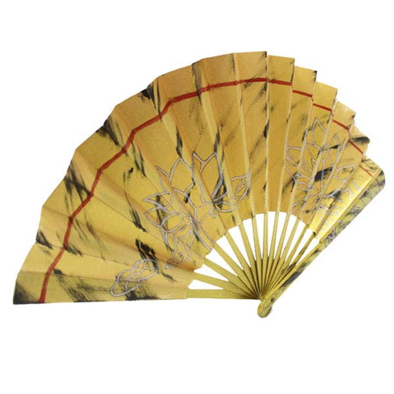 Demon Slayer Kimetsu no Yaiba Douma Cosplay Props Golden Lotus Plastic Folding Fans Halloween Prop