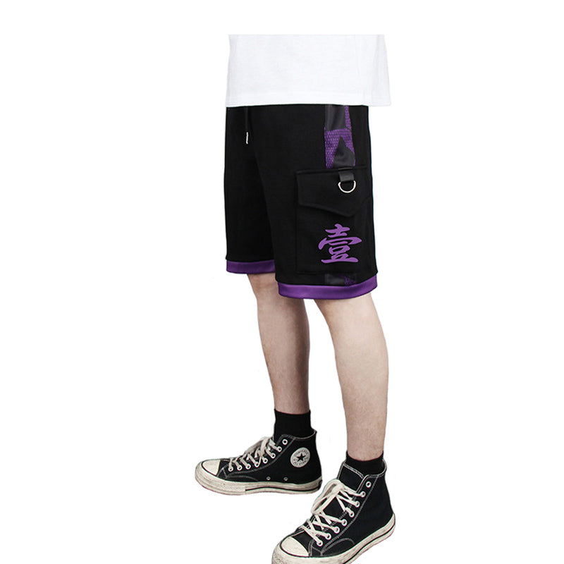 Demon Slayer Kokushibo Cosplay Short Pants 3D Print Pocket Cargo Casual Loose Shorts