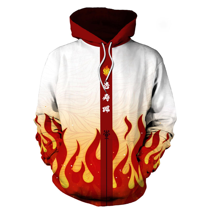 Demon Slayer Rengoku Kyoujurou Cosplay Hoodie 3D Printed Hooded Sweatshirt Men Women Casual Streetwear Pullover