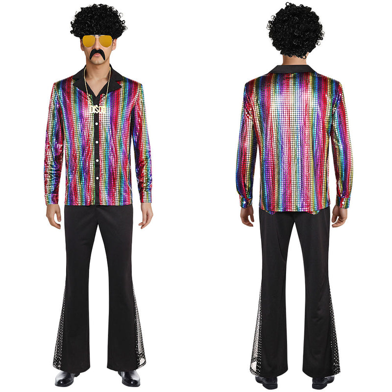 disco Cosplay Costume Outfits Halloween Carnival Suit men 70s