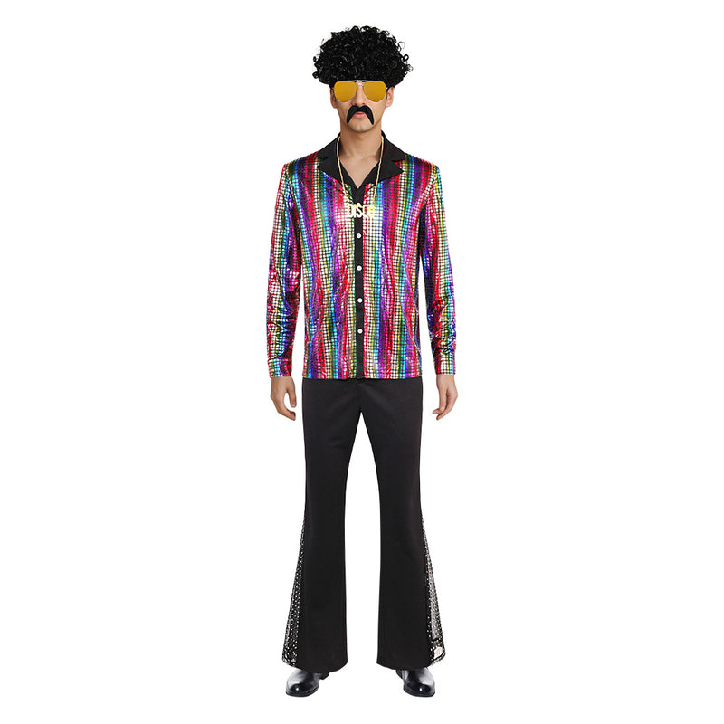 disco Cosplay Costume Outfits Halloween Carnival Suit men 70s