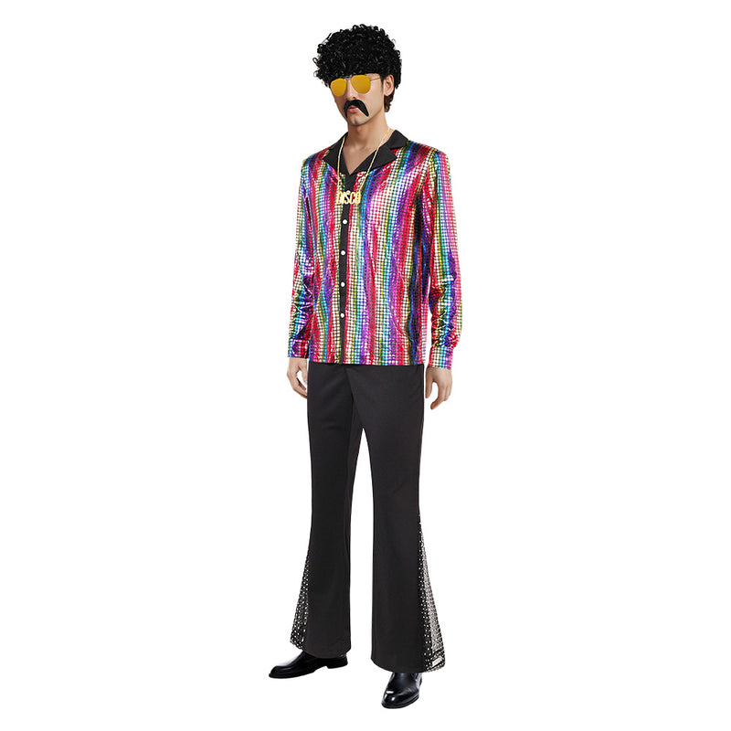 disco Cosplay Costume Outfits Halloween Carnival Suit men 70s