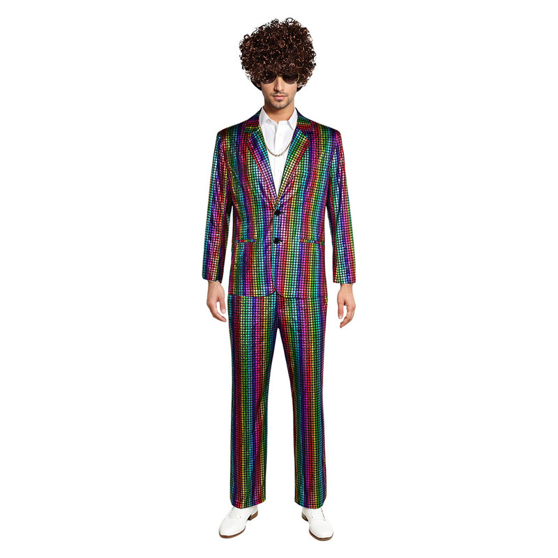 Disco Outfit Cosplay Costume Outfits Halloween Carnival Suit Halloween Party Costume Men's 70s Disco