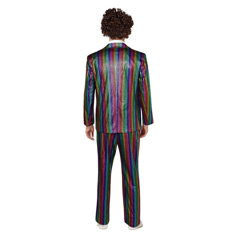 Disco Outfit Cosplay Costume Outfits Halloween Carnival Suit Halloween Party Costume Men's 70s Disco