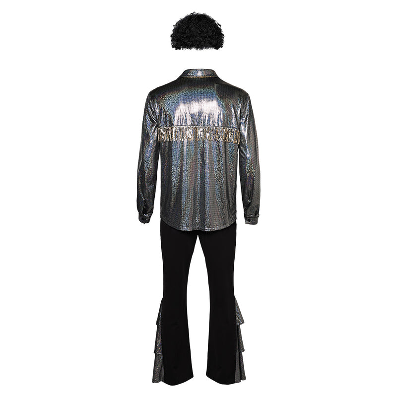 disco shiny Cosplay Costume Outfits Halloween Carnival Suit 70s