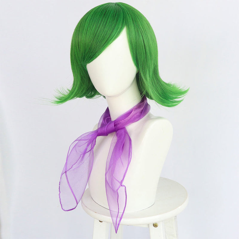 Disgust Cosplay Wig Heat Resistant Synthetic Hair Carnival Halloween Party Props