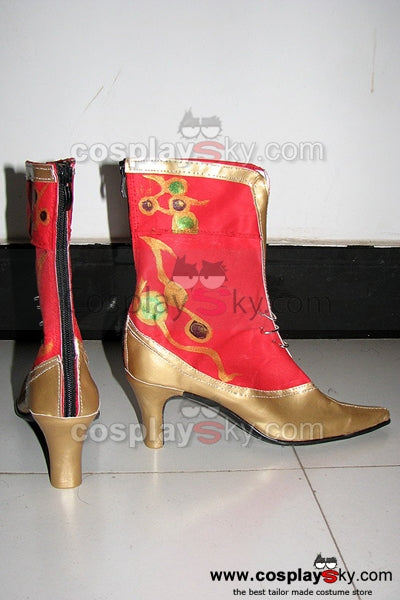 VeeGet Dissidia 012: Duodecim Final Fantasy Cosplay Boots Red