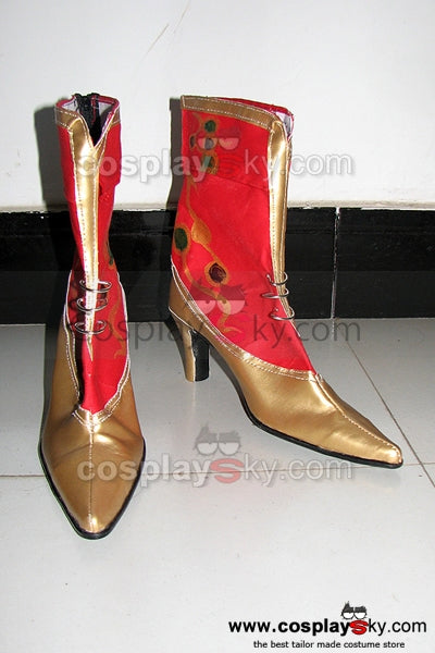 VeeGet Dissidia 012: Duodecim Final Fantasy Cosplay Boots Red