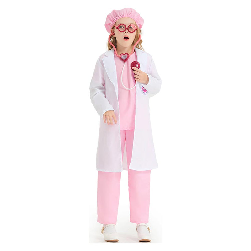 Doctor Cosplay Costume  Kids Pink Clothes Outfits Halloween Carnival Party Disguise Suit