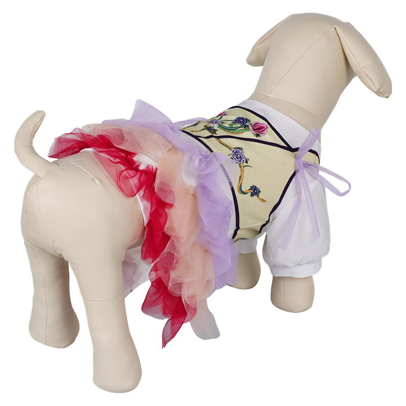 Dog Clothing COS The Ballad of Songbirds and Snakes Pet Cosplay Costume Outfits Halloween Carnival Suit Lucy Gray Baird