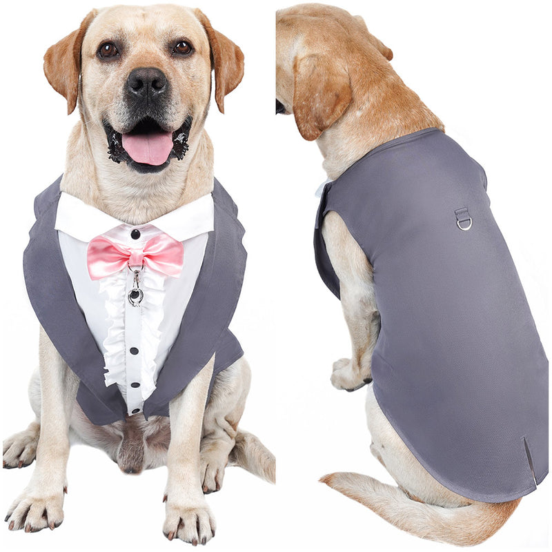 Dog Tuxedo Pet Dogs Coat Halloween Carnival Party Suit Halloween Pet Costumes Dog Wedding Costums