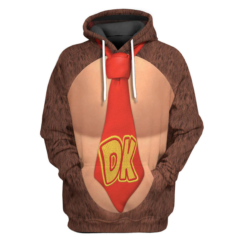 Donkey Kong Cosplay Hoodie 3D Printed Hooded Sweatshirt Men Women Casual Streetwear Pullover