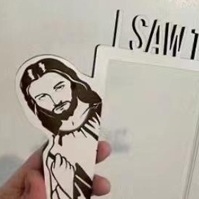Door Frame I Saw That Jesus Sign Door Corner Sign Home Right Angle Decor Over Door Jesus Sign Wood Door Hanger Funny Party