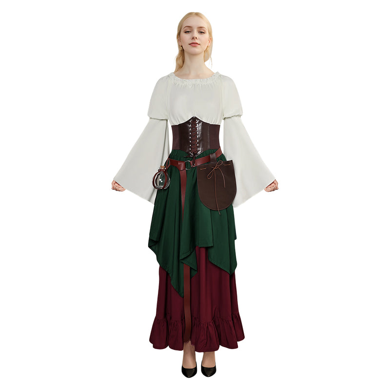 dress women Cosplay Costume Outfits Halloween Carnival Suit medieval