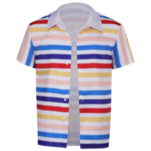 2023 BarB Pink Style 1964 Ken Rainbow Striped Shirt Outfits Halloween Carnival Cosplay Costume BarBStyle