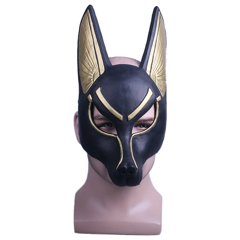 Egyptian Anubis Mask Cosplay Full Face PVC Mask Wolf Head Jackal Animal Masquerade Props Party Halloween