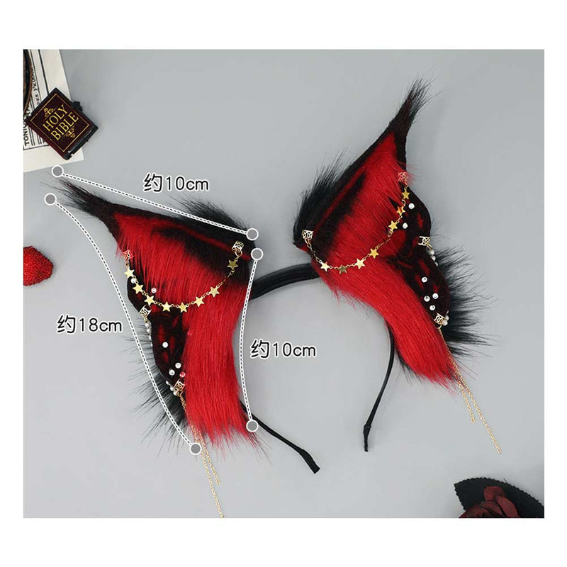 Electric Butterfly Beast Ear Hair Accessories Cosplay Costume Outfits Halloween Carnival Suit