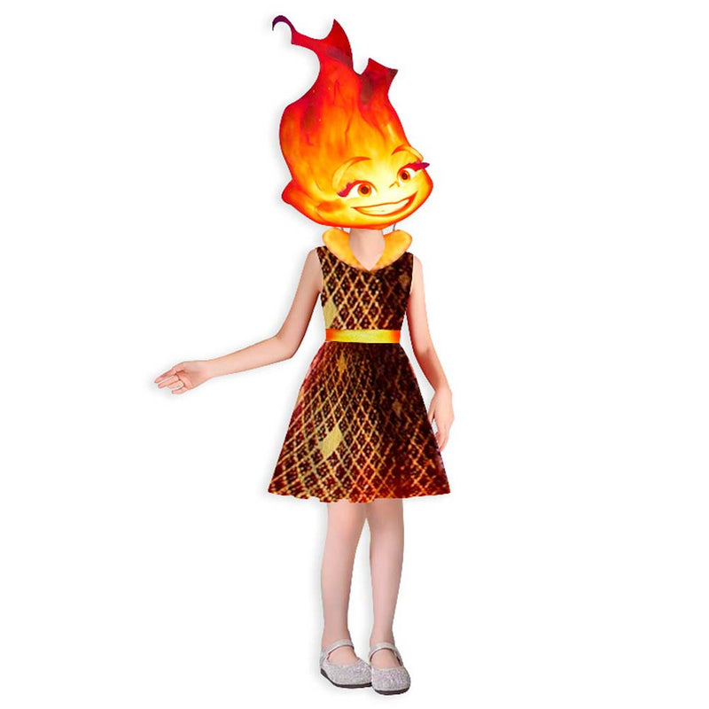 Elemental ember Cosplay Costume Halloween Carnival Suit for Kids Children