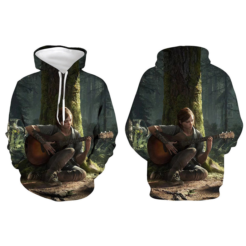 Ellie The Last of Us Cosplay Hoodie 3D Printed Hooded Sweatshirt Kids Children Casual Streetwear Pullover