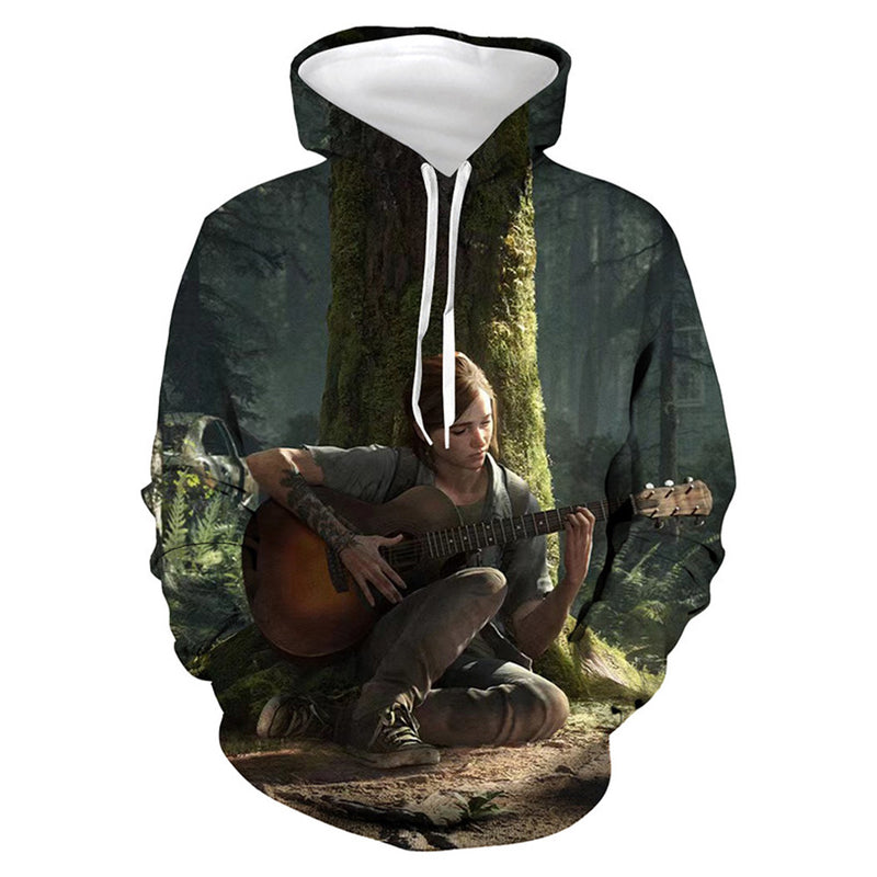 Ellie The Last of Us Cosplay Hoodie 3D Printed Hooded Sweatshirt Kids Children Casual Streetwear Pullover