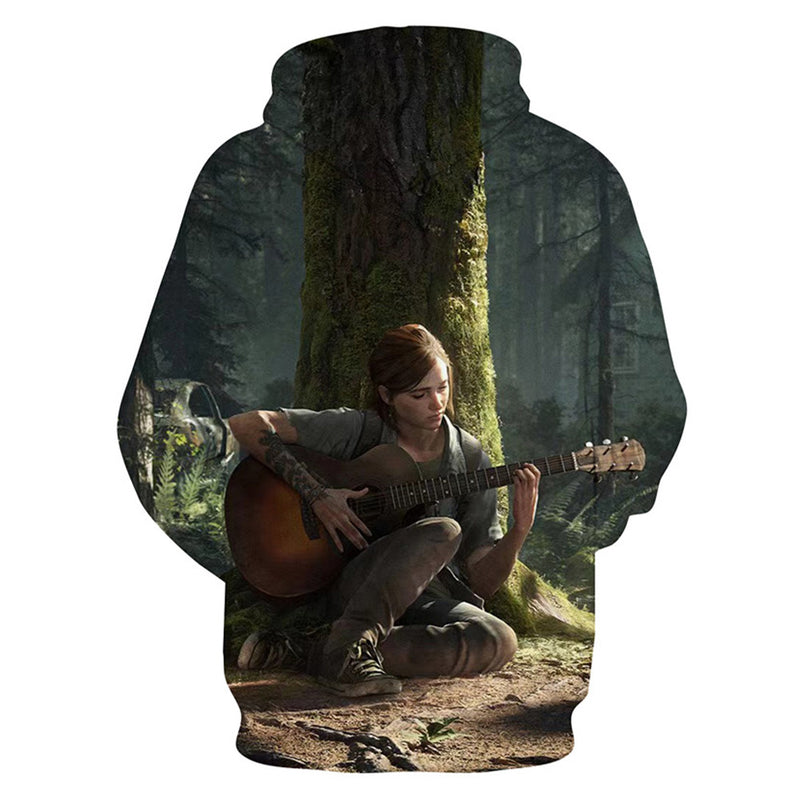 Ellie The Last of Us Cosplay Hoodie 3D Printed Hooded Sweatshirt Kids Children Casual Streetwear Pullover