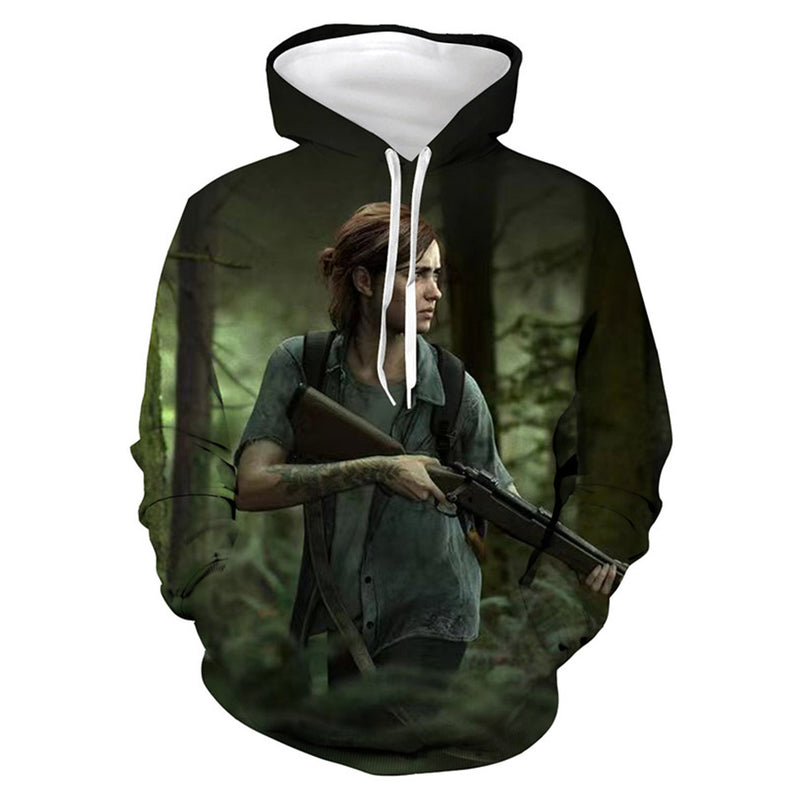 Ellie The Last of Us Cosplay Hoodie 3D Printed Hooded Sweatshirt Men Women Casual Streetwear Pullover