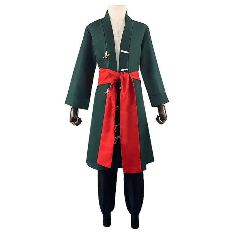 VeeGet One Piece Roronoa Zoro Outfits Halloween Carnival Suit Cosplay Costume