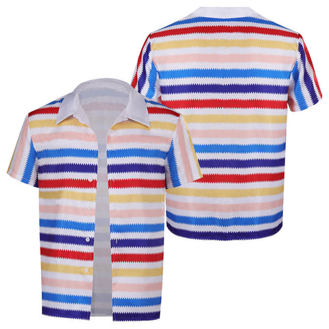 2023 BarB Pink Style 1964 Ken Rainbow Striped Shirt Outfits Halloween Carnival Cosplay Costume BarBStyle