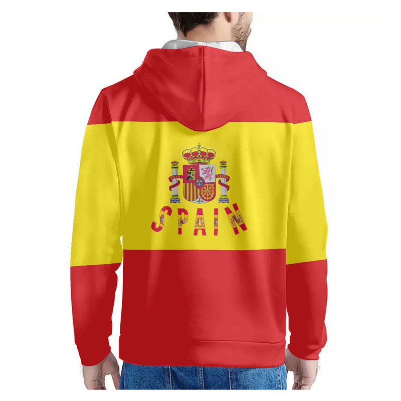 FIFA World Cup 2022 The Spanish Team Cosplay Hoodie 3D Printed Hooded Sweatshirt Men Women Casual Streetwear Pullover