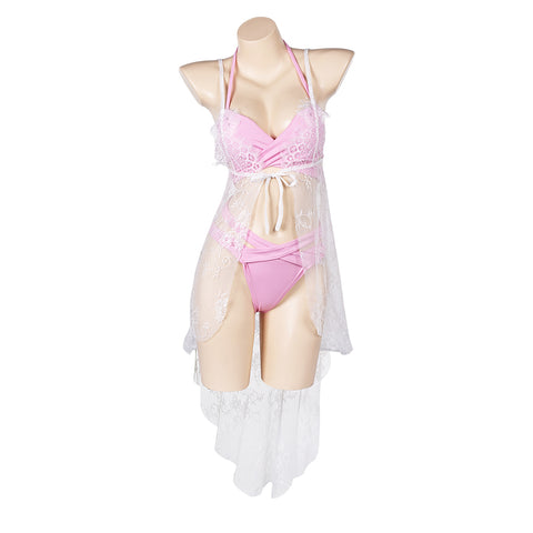 Final FantasyFF7EC Final Fantasy Aerith Cosplay Costume Outfits Halloween Carnival Suit swimsuit beach swimwear