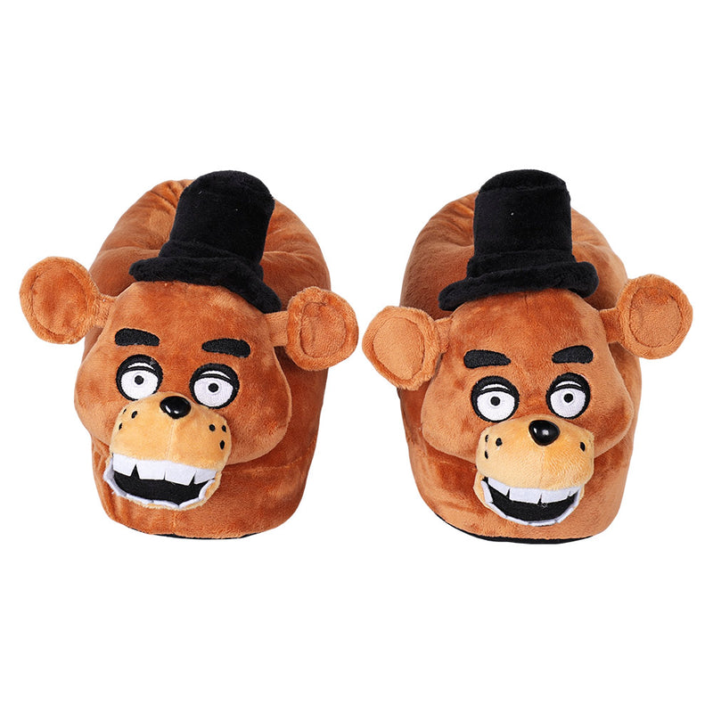 FNAF Freddy bear Plush slippers  Cosplay Shoes Halloween Costumes Accessory