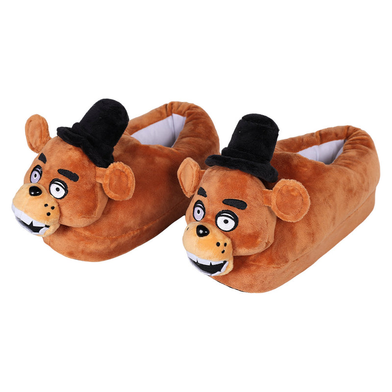 FNAF Freddy bear Plush slippers  Cosplay Shoes Halloween Costumes Accessory