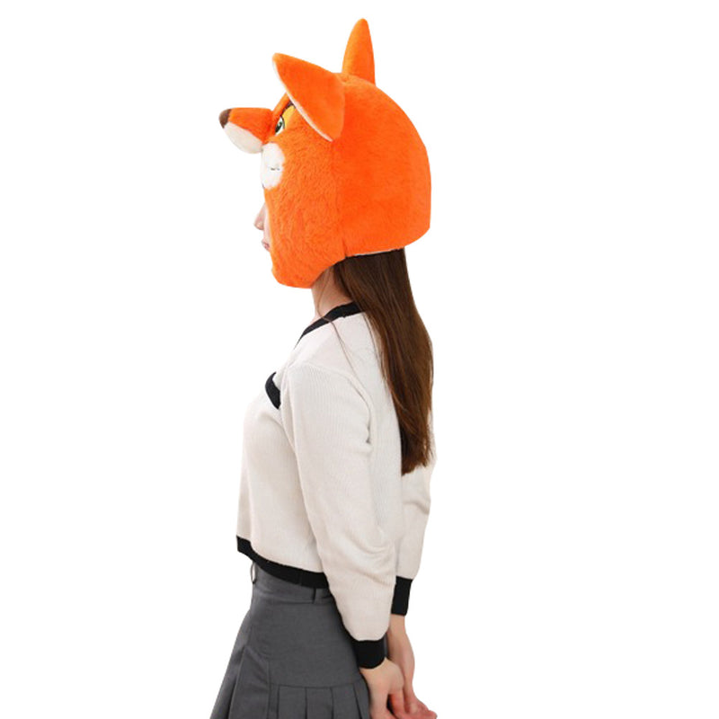 fox cosplay Hat Cap Plush Headgear Halloween Carnival Suit Prop